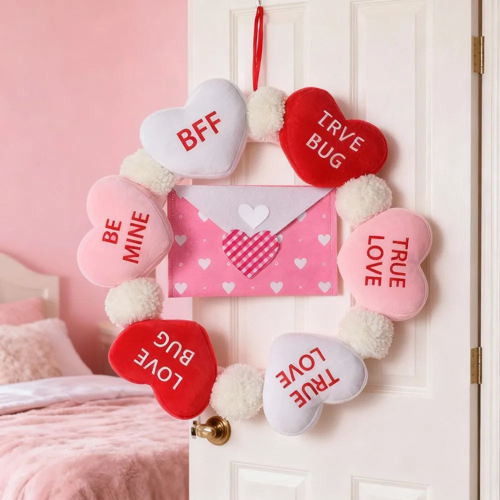 Valentine's Day Flower Wreath, Wedding Decoration Scene Arrangement, Home Door Hanging Decoration, Wall Hanging Small Ornaments